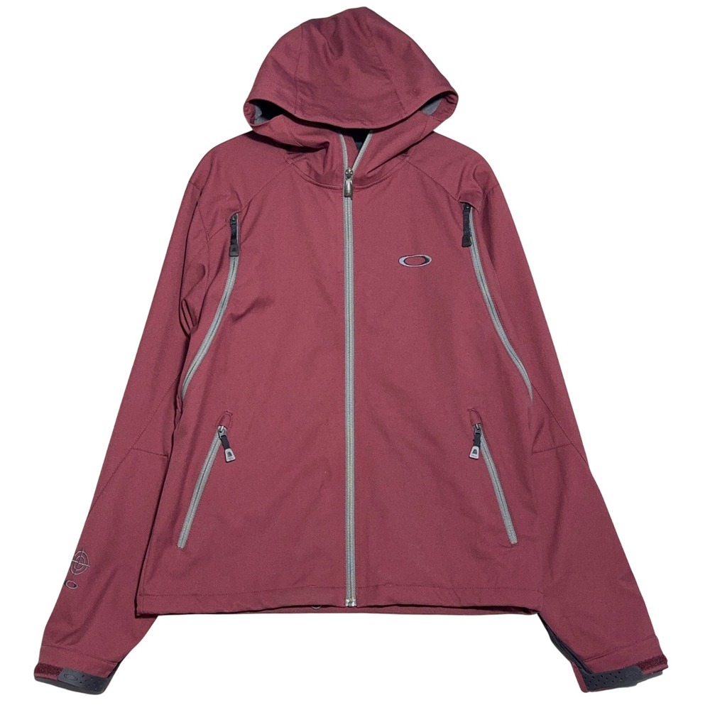 Oakley Software Softshell Jacket‎ Mens Size Large Fleece Lined Gorpcore Burgundy